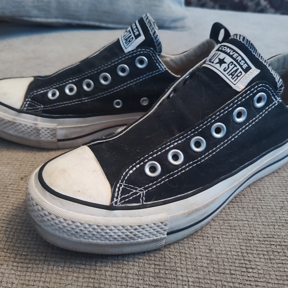 Converse Women's Black Slip-On Sneakers
